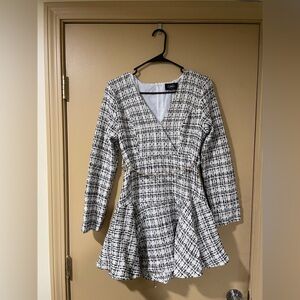 NWT Cider Monochrome Long Sleeve Dress